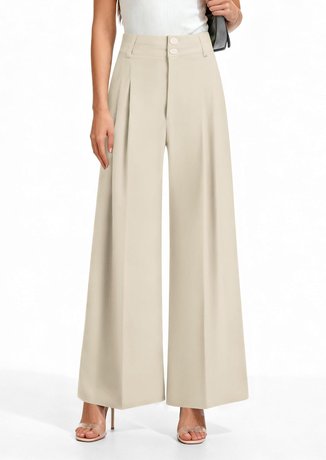 PRETTYGARDEN Women's High Waisted Wide Leg Dress Pants