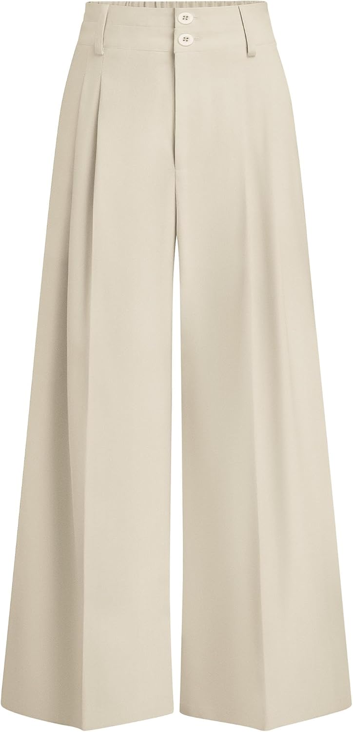 PRETTYGARDEN Women's High Waisted Wide Leg Dress Pants