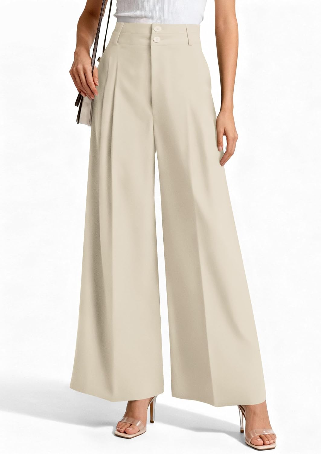 PRETTYGARDEN Women's High Waisted Wide Leg Dress Pants
